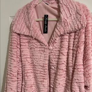 Cozy Pink Teddy Jacket by Knapp Studio